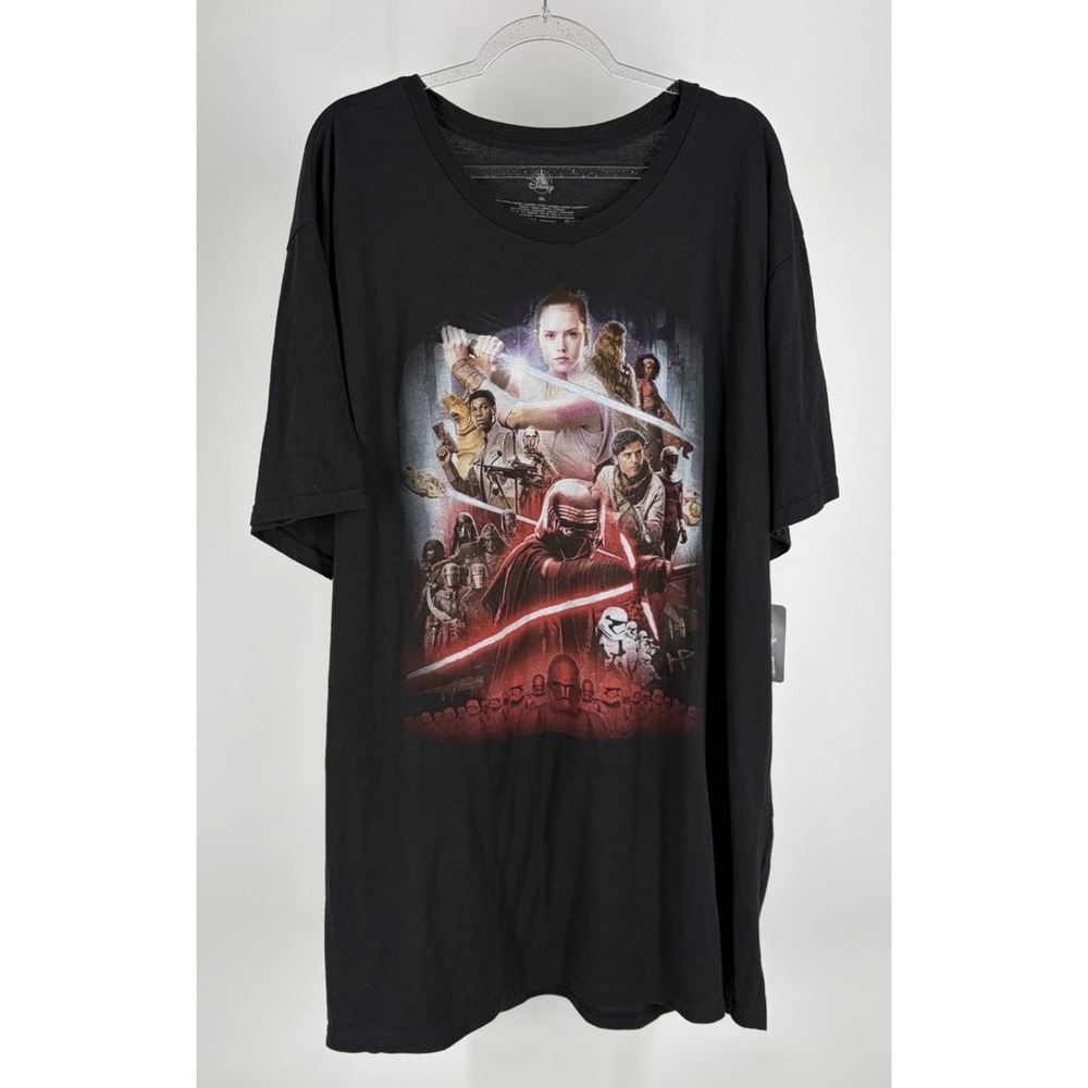 Disney Star Wars Force Awakens Graphic T Shirt 3XL Black Rey Kylo Ren Tee